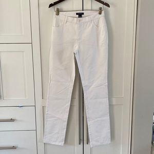Lafayette 148 Cotton/Spandex White Lightweight Jeans Size 2